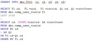 2012-7-12 Left join for an inline total ETL